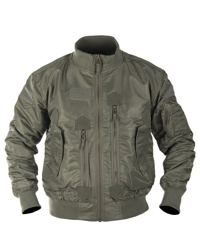 Mil-Tec US Tactical Fliegerjacke Oliv - Chaqueta Militar Táctica Verde Oliva