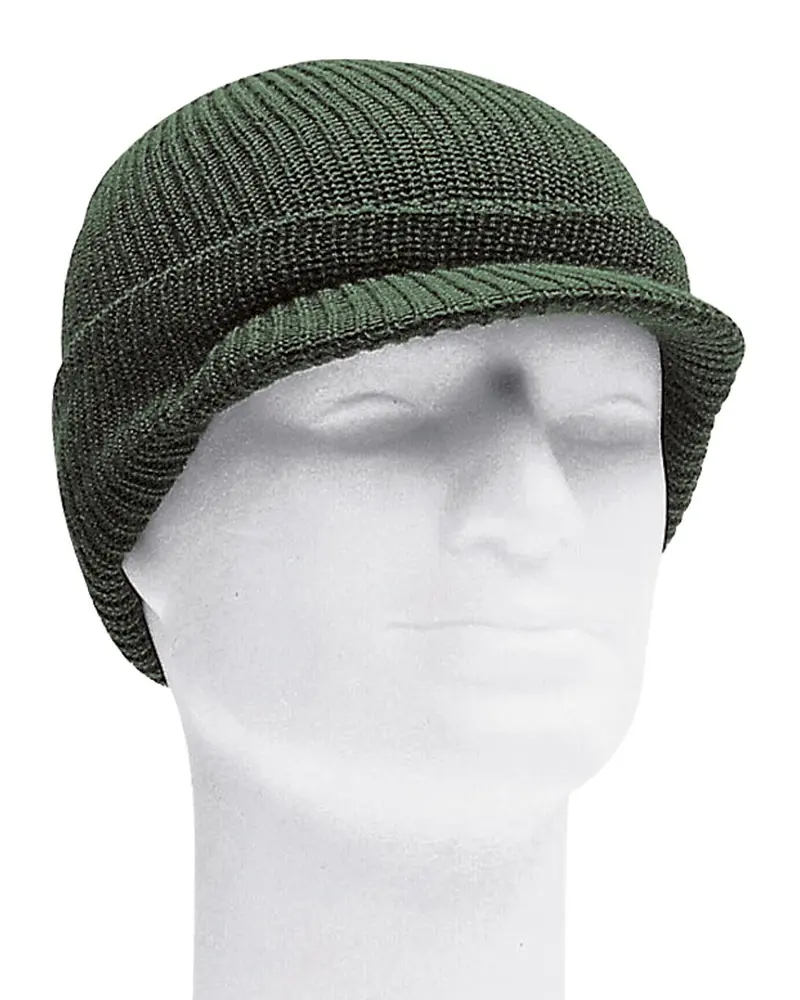 Mil-Tec US Watch Cap Gorro Militar de Lana con Visera Oliva