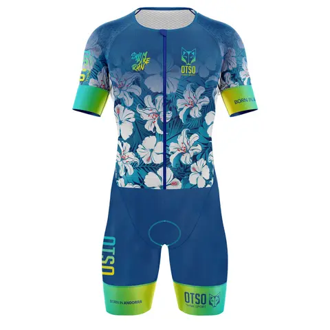 Mono de triatlón hombre - Swim Bike Run Flower