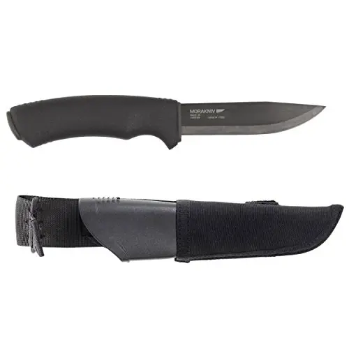 Morakniv Bushcraft Expert Cuchillo Supervivencia Acero Carbono Negro