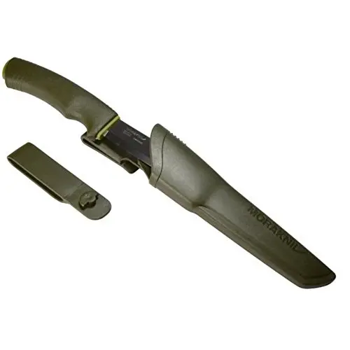 Morakniv Bushcraft Forest Cuchillo Supervivencia Acero Inoxidable Verde Oliva