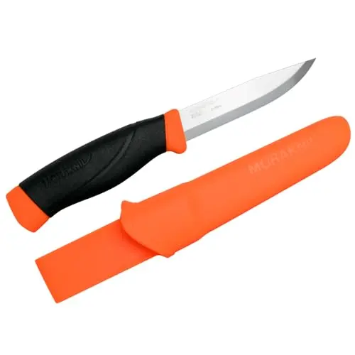 Morakniv Companion Heavy Duty F Cuchillo Bushcraft Acero Carbono Naranja