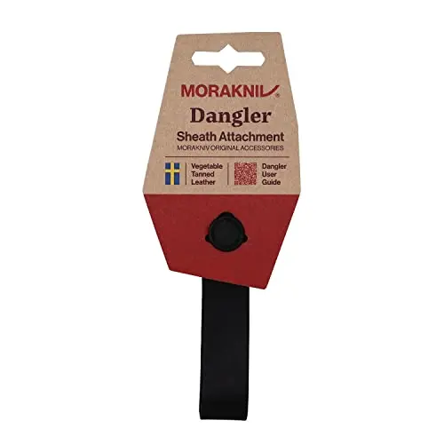 Morakniv Dangler - Correa de Cuero Vegetal para Cuchillos con Botón Negro 100mm