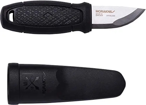 Morakniv Eldris Cuchillo Bushcraft Acero Inoxidable Negro - Supervivencia y Camping