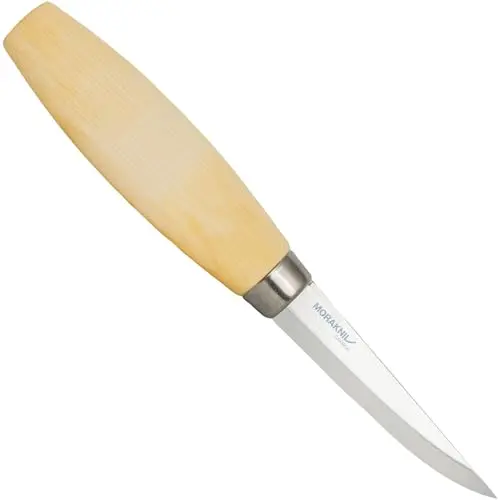 Morakniv Erik Frost 106 - Cuchillo de Tallado de Madera con Mango de Abedul y Hoja de Acero al Carbono