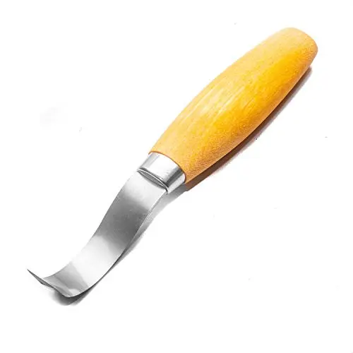 Morakniv Wood Carving Hook Knife 163 Double Edge - Cuchillo Curvado para Tallado de Madera