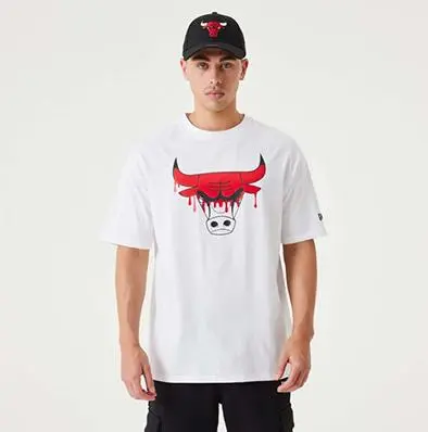 New Era Camiseta Chicago Bulls Nba Drip Logo Blanco