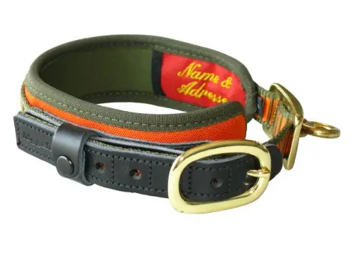 NIGGELOH Collar 'Deluxe', Naranja y Verde, Talla S