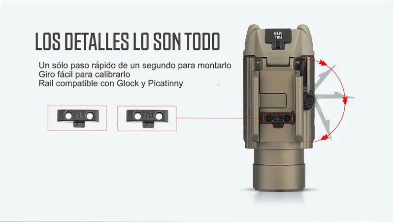 OLIGHT BALDR RL Linterna Táctica 1120 Lúmenes con Láser Rojo Desierto