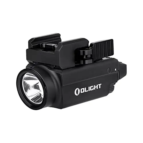 OLIGHT Baldr S Linterna Táctica 800Lm 130M 3 Modos con Luz Verde y Blanca Doble Interruptor Trasero Perfecta para Picatinny Rail y GLOCK Caza Defensa Utilizada (luz Blanca + luz Verde, Nergo)