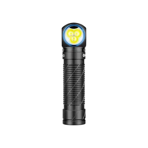 OLIGHT Linterna Perun 3 de 3.000 lúmenes, 5 modos, LED blanco y rojo, cinta elástica de cabeza (Negro)