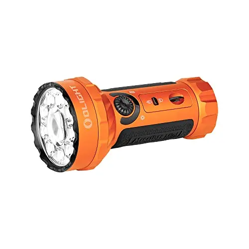 OLIGHT Marauder Mini Linterna LED función RGB, 7000 lm, Carga magnética USB (AZUL)