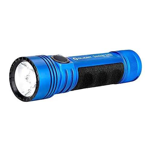 OLIGHT SEEKER 2 PRO 3200 Lúmenes Azul con Base MCC Edición Limitada - Linterna LED Táctica Recargable