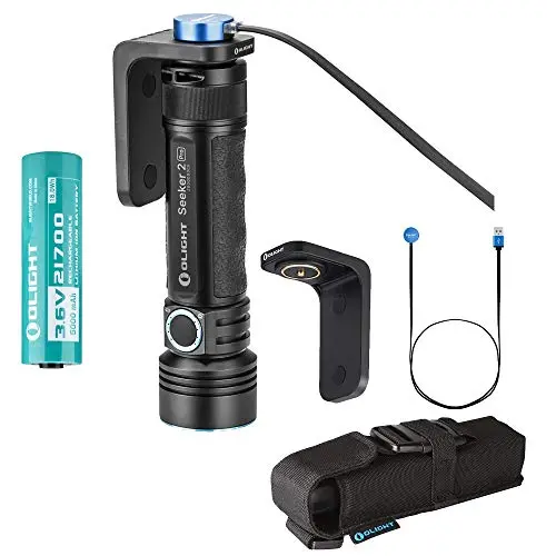 Olight Seeker 2 PRO 3200 lúmenes L-Dock carga ON-THE-GO LED linterna magnética USB recargable grande Side-Switch con batería de alimentación e indicador de nivel de brillo