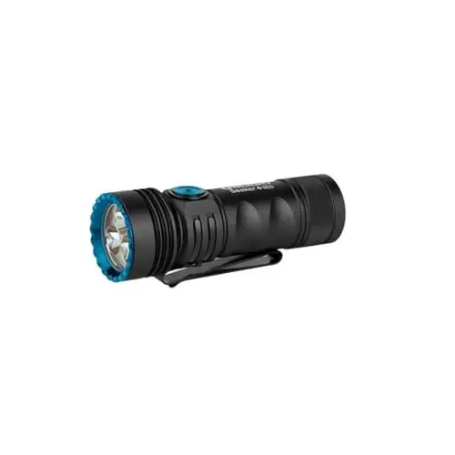 OLIGHT Seeker 4 Mini, Linterna luz blanca & UV, 1200 lm. Cable carga magnético MCC1A (Negra), OL-4061