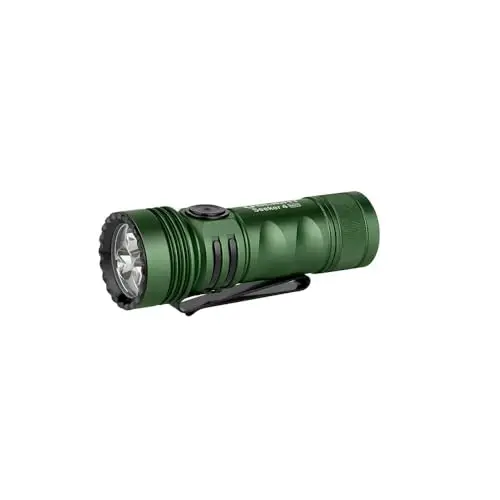 OLIGHT Seeker 4 Mini, Linterna luz blanca & UV, 1200 lm. Cable carga magnético MCC1A (OD Green)