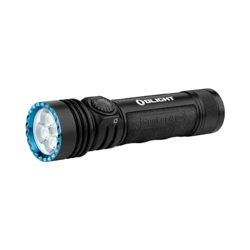 OLIGHT Seeker 4 Pro, Linterna LED 260 m alcance, 4600 lm y 16895 CD (Negro NW)