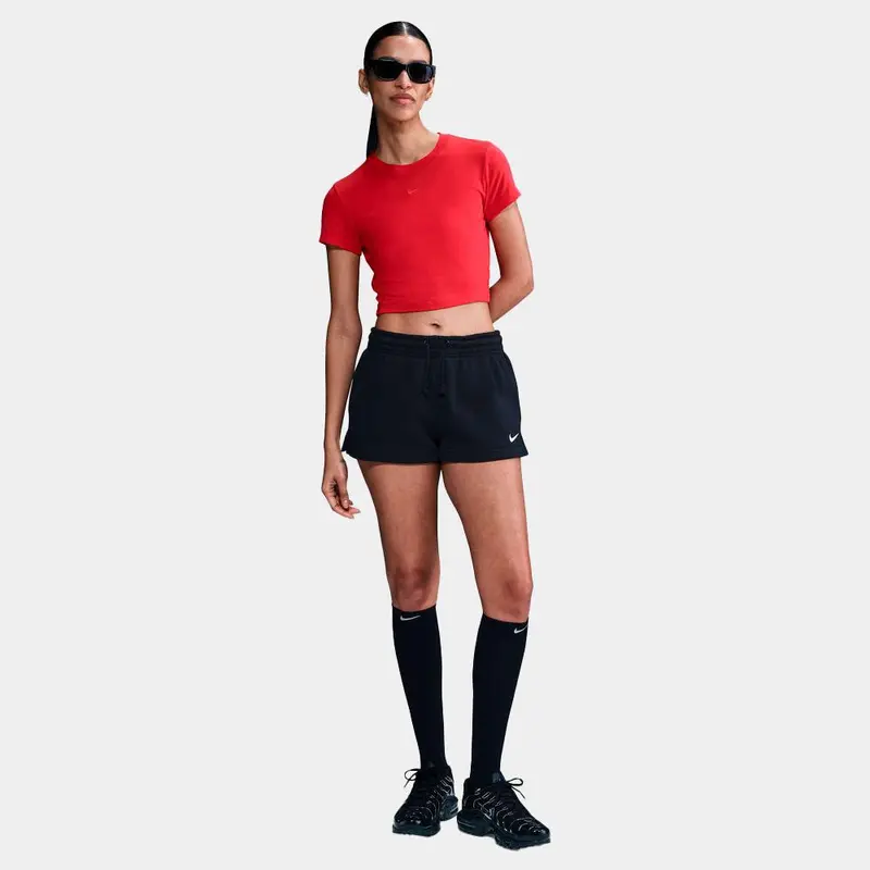 Pantalón Corto Nike Sportswear Phoenix Fleece De Talle Medio Y 5 cm - Mujer