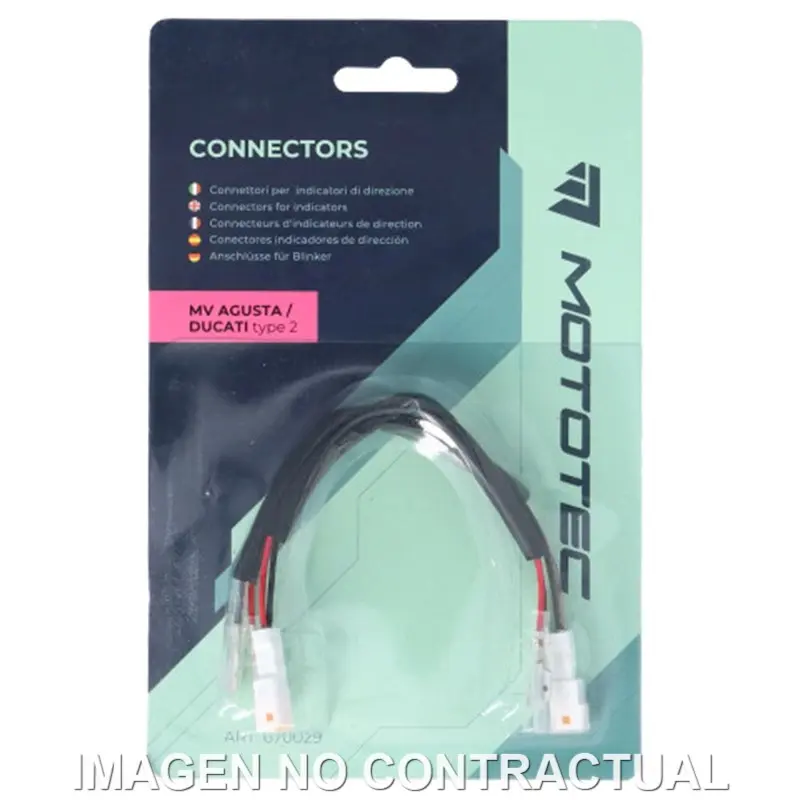 PAR DE CONECTORES MOTOTEC INTERMITENTES MV AGUSTA/