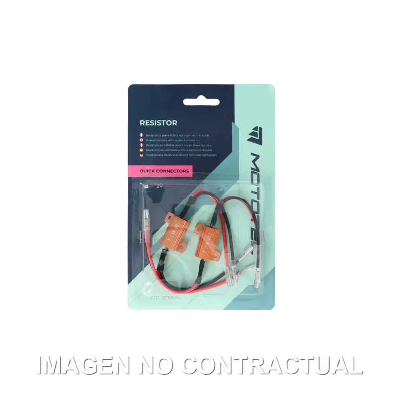PAR DE RESISTENCIAS MOTOTEC PRE-CABLEADAS C/ CONEC