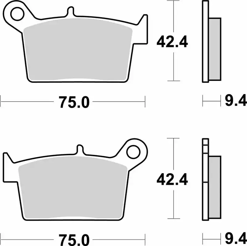 PASTILLA FRENO SBS TRASERA SWM 125 OUTLAW/VAREZ