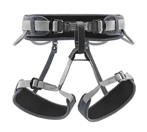 PETZL Arnés CORAX Unisex Gris - Arnés de Escalada y Alpinismo Talla Única