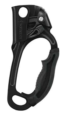Petzl Ascension - Puño Bloqueador Mano Derecha Negro para Ascensos por Cuerda