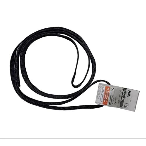PETZL C40 60N ANNEAU - Eslinga de Bucle Abierto, 60 cm, Color Negro