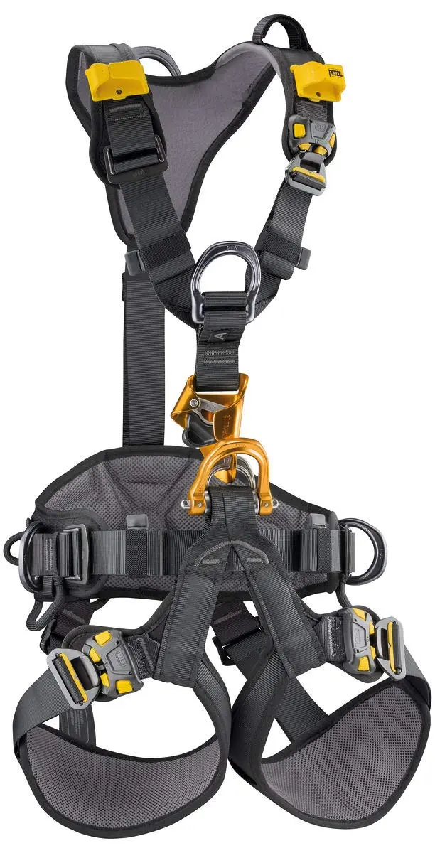 PETZL C71CFN 2U - Avao bod croll fast negro, arnés confortable para accesos difíciles (versión internacional)