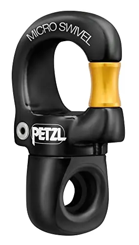 Petzl Micro Swivel Compacto Atornillable - Negro