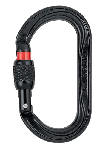 Petzl Oxan Screw-Lock Negro Mosquetón