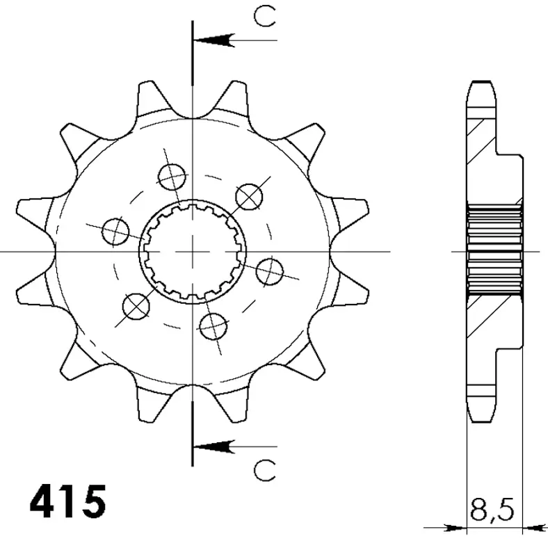 PIÑON SUPERSPROX KTM 415 X 10