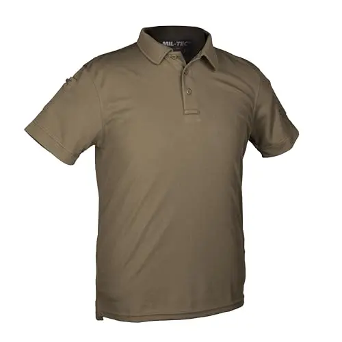 Polo Táctico Mil-Tec Quickdry Verde Oliva XL - Secado Rápido