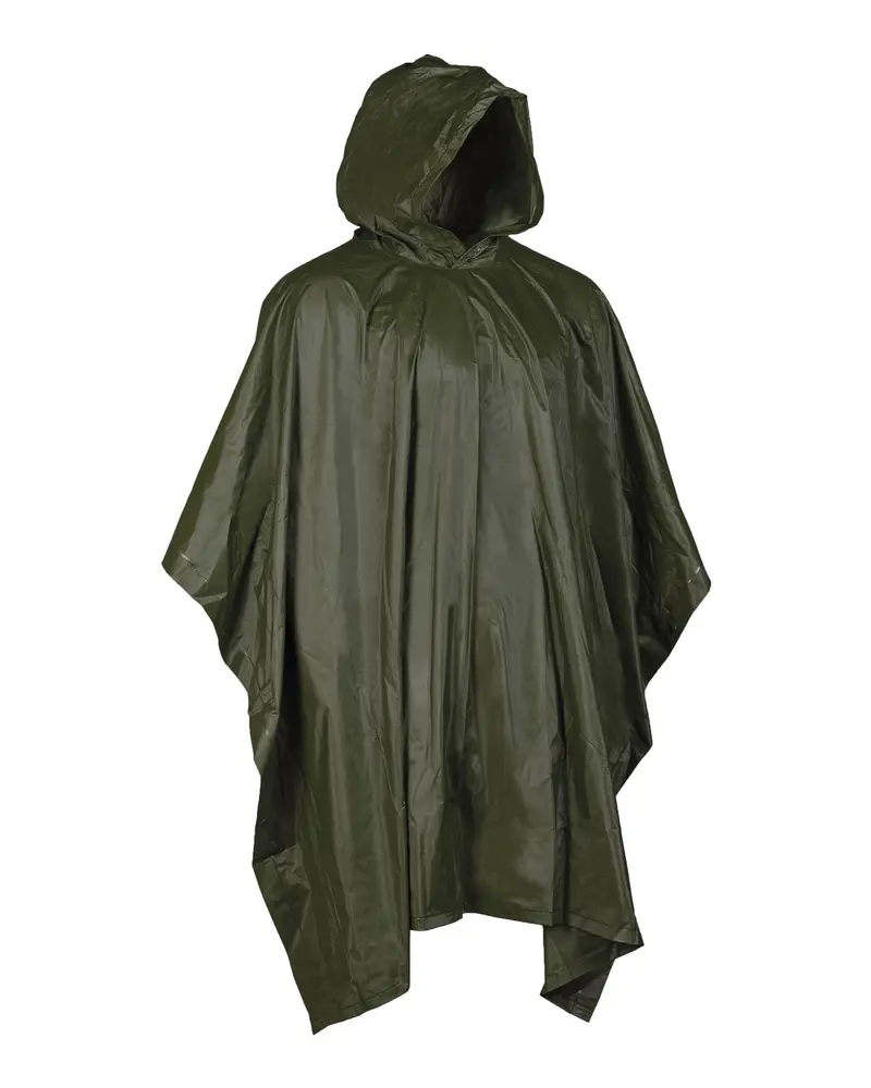 Poncho Impermeable Mil-Tec Vinyl Verde Oliva - Protección Militar Ultraligero