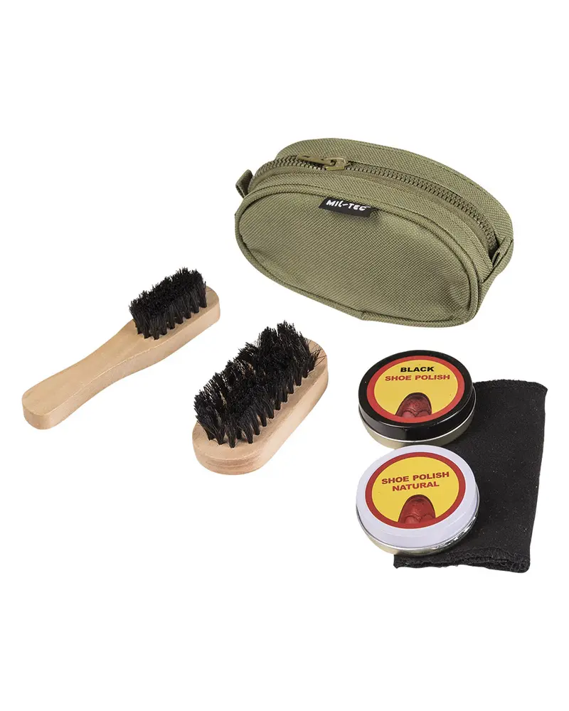 SCHUHPUTZZEUG KOMPLETT OLIV