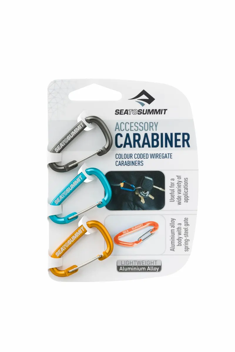 Sea to Summit Carabiner 3 Pack - Mosquetones Compactos para Outdoor