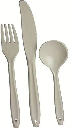 Set de Cubiertos de Policarbonato Highlander para Camping