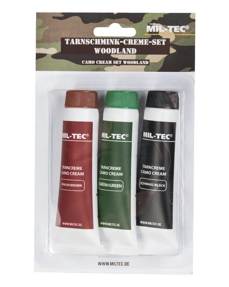 Set Mil-Tec Pinturas Camuflaje 3 Colores Resistente al Agua