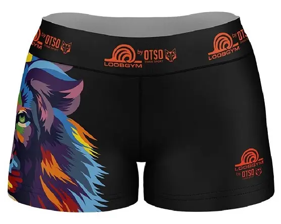Short BE A LION BLACK (Goma vista sublimada)