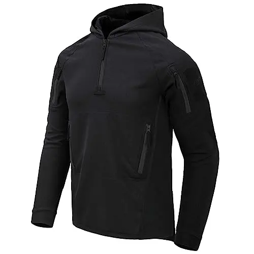 Sudadera Helikon-Tex Range Hoodie TopCool Negro XL - Sudadera Táctica con Capucha