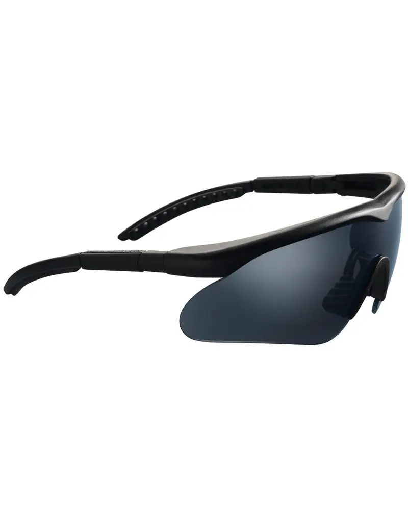 SwissEye Raptor Black - Gafas de Protección Deportivas Negras Antideslizantes