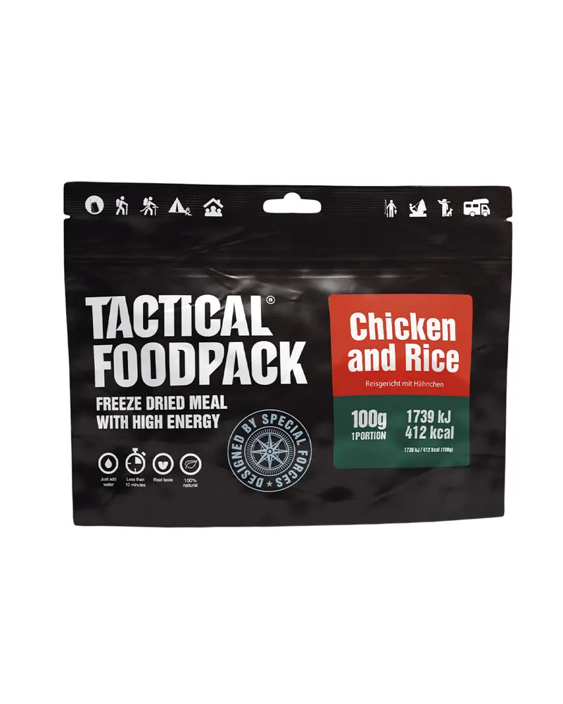 TACTICAL FOODPACK® CHICKEN AND RICE Mil-Tec - Comida Lista Táctica Pollo y Arroz
