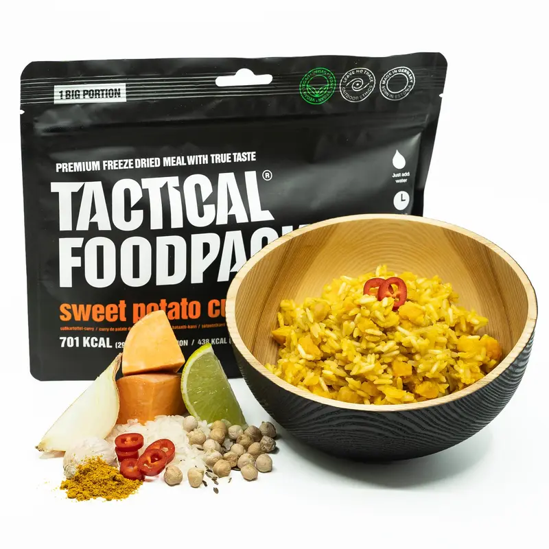 Tactical Foodpack Curry de Batata Gran Porción - Comida Liofilizada Lista para Consumir