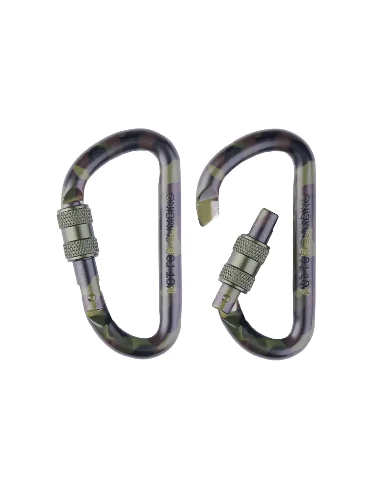 TACTICAL KARABINER WOODLAND 80MM (PAAR)