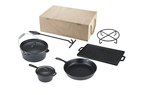 Tarrington House Juego de ollas holandesas para barbacoa, 7 piezas