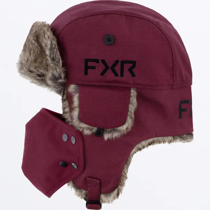 TRAPPER HAT 25-MERLOT/BLACK
