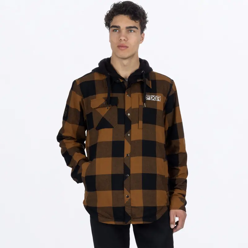 UNISEX TIMBER INSULATED FLANNEL JACKET 23-COPPER/BLACK