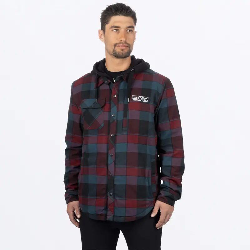 UNISEX TIMBER INSULATED FLANNEL JACKET 23-DRK STL/MERLOT
