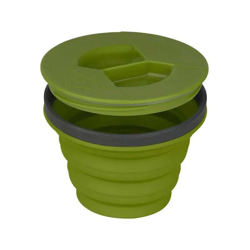 Vaso camping con tapa Sea to Summit X‐Seal & Go S Oliva