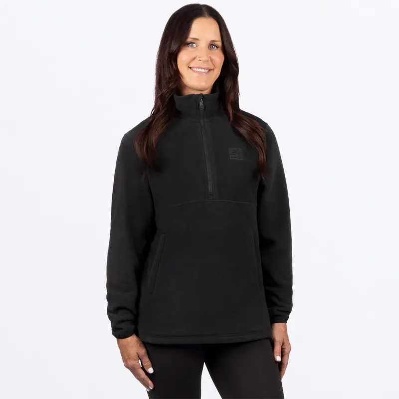 W ASPEN 1/4 ZIP FLEECE 26-BLACK